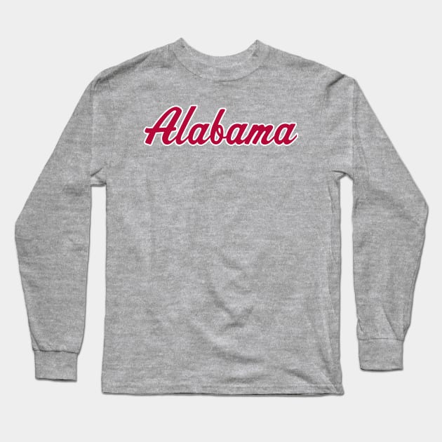 Alabama Script Long Sleeve T-Shirt by twothree